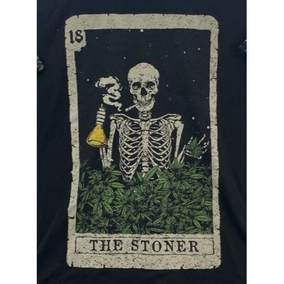 Fresh Laundry T Shirt Men's 3XL Black The Stoner Skeleton Potion Stoner 18 Card - Picture 2 of 9